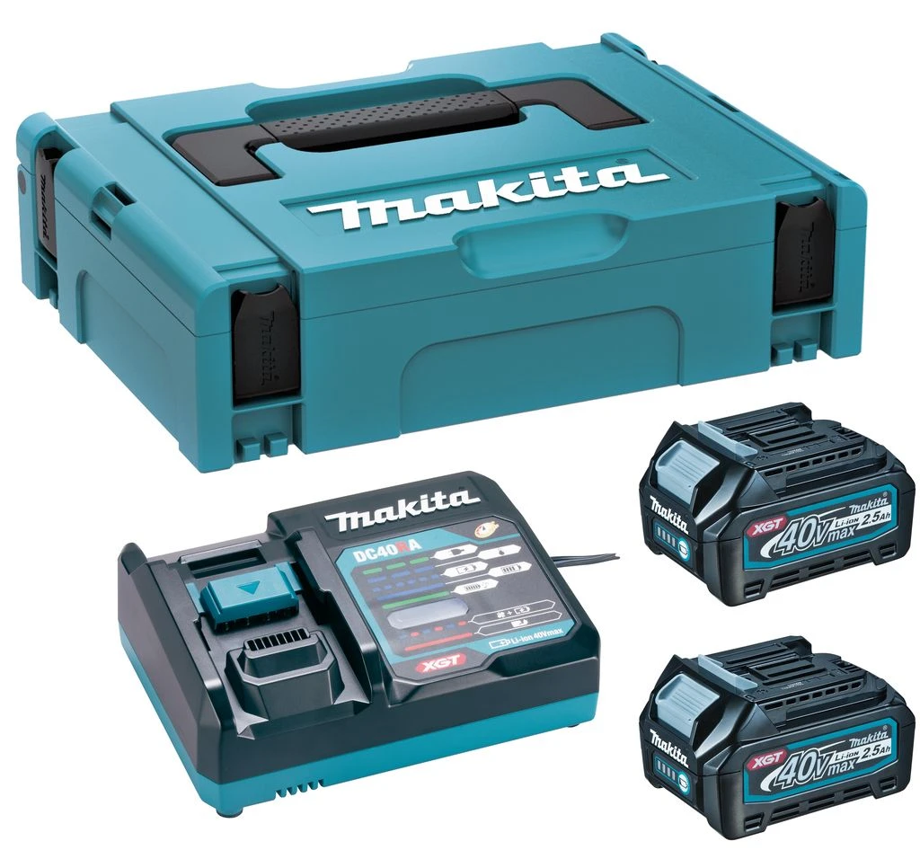 Makita 191J81-6 Startset 40V Max XGT DC40RA/2xBL4025 4 Makita 191J81-6 Startset 40V Max XGT DC40RA/2xBL4025 - Afbeelding 2