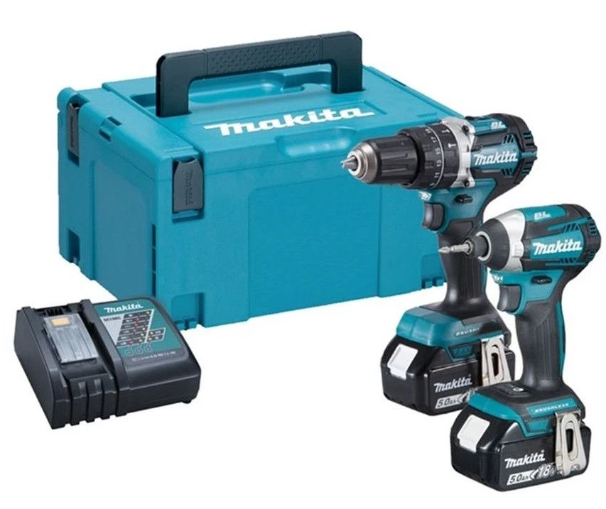 Makita DLX2181TJ 18V Li-Ion Accu Klop-/schroefmachine (DHP484) & Slagschroevendraaier (DTD154) Combiset (2x 5,0Ah Accu) In Mbox - Koolborstelloos 3 Makita DLX2181TJ 18V Li-Ion Accu Klop-/schroefmachine (DHP484) & Slagschroevendraaier (DTD154) Combiset (2x 5,0Ah Accu) In Mbox - Koolborstelloos