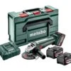 Metabo W 18 L 9-125 Quick 18V Li-ion Accu Haakse Slijper Set (3x 4.0Ah Li-Power Accu) In MetaBOX -Beste Gereedschaps Winkel 44403bee95b2131dbb11a3430be03245