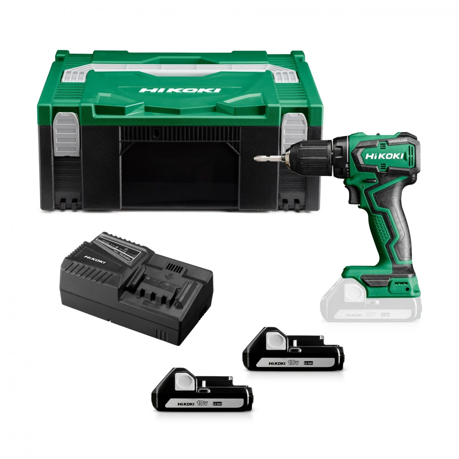 HiKOKI DS18DD 18V Li-Ion Accu Schroefboormachine Set (2x 1,5Ah) In HSC - 55Nm - Koolborstelloos 3 HiKOKI DS18DD 18V Li-Ion Accu Schroefboormachine Set (2x 1,5Ah) In HSC - 55Nm - Koolborstelloos