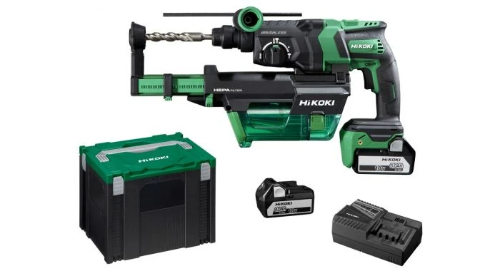 HiKOKI DH18DPCWUZ Accu Boorhamer SDS+ - 18 V / 3.2 J / 2 X 5,0 Ah In HSC IV Met Stofunit In HSC 3 HiKOKI DH18DPCWUZ Accu Boorhamer SDS+ - 18 V / 3.2 J / 2 X 5,0 Ah In HSC IV Met Stofunit In HSC