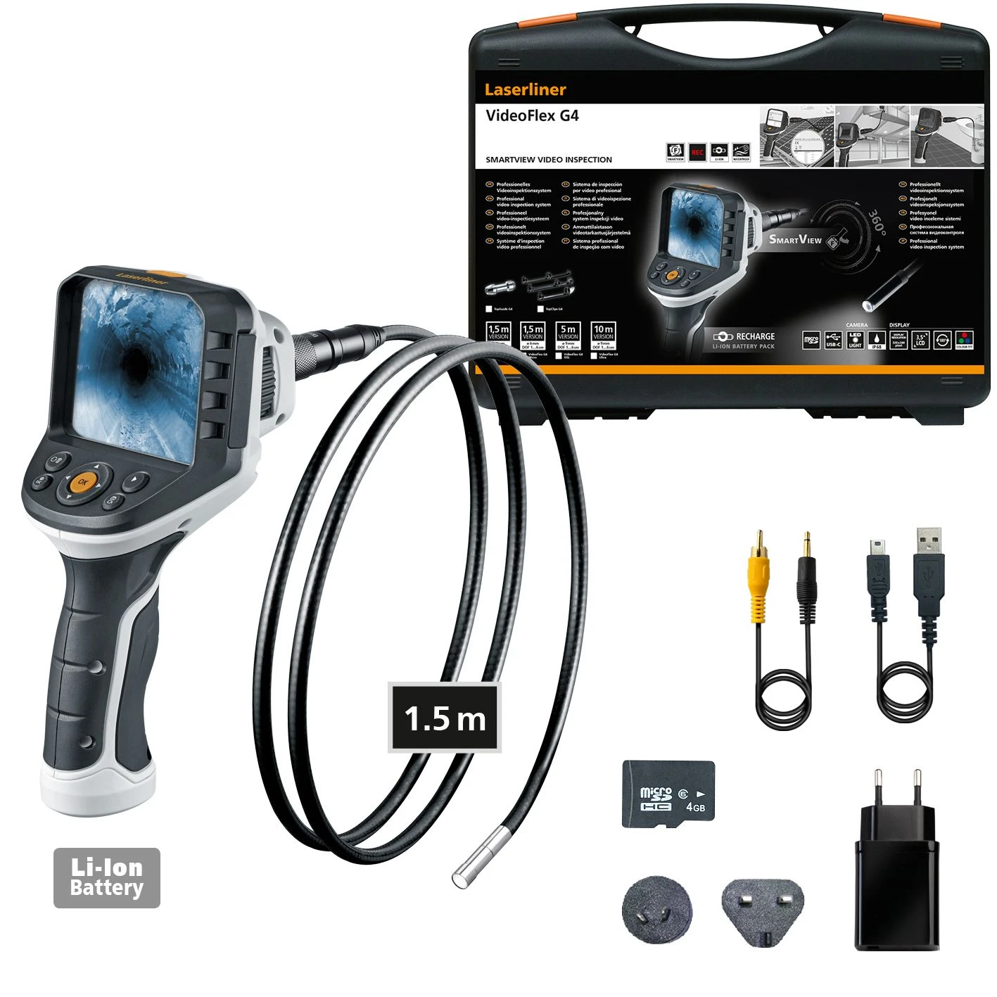 Laserliner VideoFlex G4 Micro Inspectiecamera In Koffer - 6mm X 1,5m - 082.241A 3 Laserliner VideoFlex G4 Micro Inspectiecamera In Koffer - 6mm X 1,5m - 082.241A