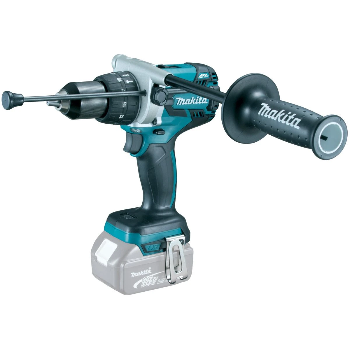 Makita DLX2101PMJ 18V Li-Ion Accu Combihamer (DHR264) & Klopboor-/schroefmachine (DHP481) Combiset (4x 4.0Ah) In Mbox 5 Makita DLX2101PMJ 18V Li-Ion Accu Combihamer (DHR264) & Klopboor-/schroefmachine (DHP481) Combiset (4x 4.0Ah) In Mbox - Afbeelding 3