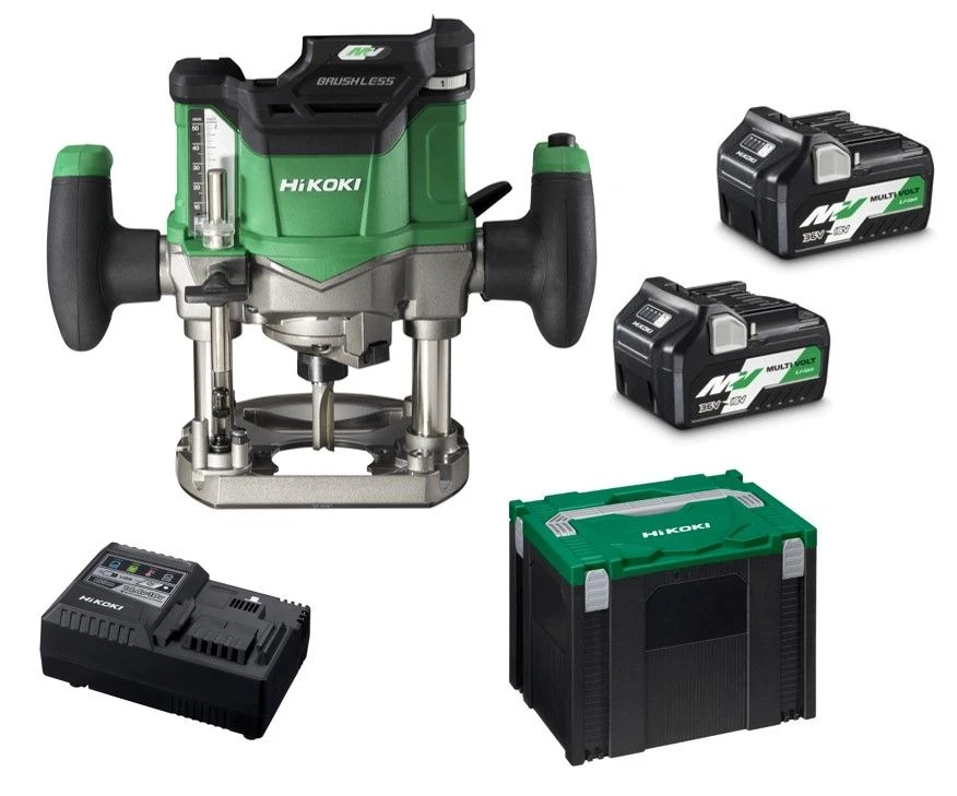 HiKOKI M3612DAWPZ Accu Bovenfreesmachine - 36 V / 2 X 2.5 Ah MULTI-VOLT / HSC IV Koffer 3 HiKOKI M3612DAWPZ Accu Bovenfreesmachine - 36 V / 2 X 2.5 Ah MULTI-VOLT / HSC IV Koffer