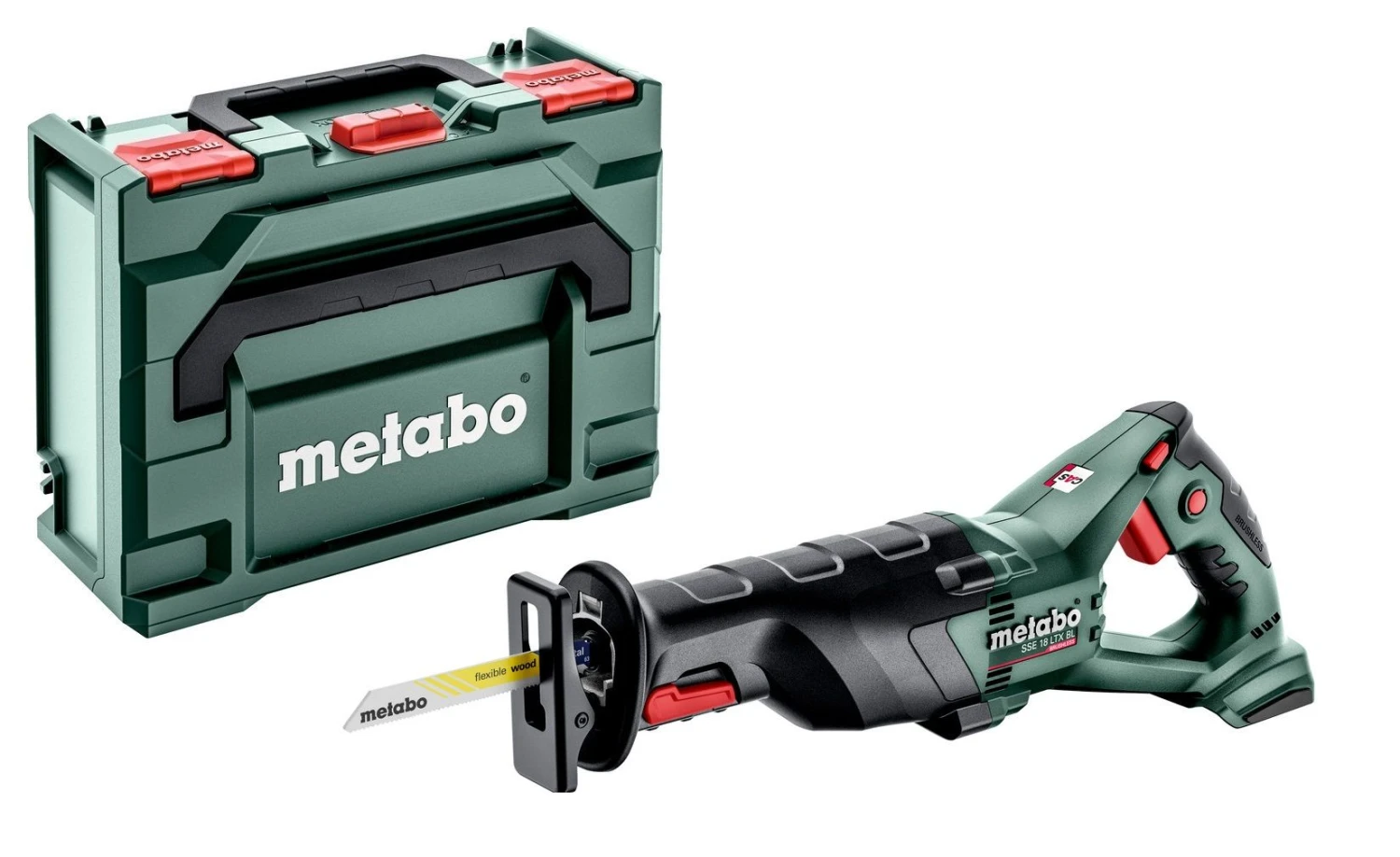 Metabo SSE 18 LTX BL Compact 18V Li-Ion Accu Reciprozaag Set (2x 2,0Ah Li-Power) In MetaBox - 16mm - Koolborstelloos - 602366500 4 Metabo SSE 18 LTX BL Compact 18V Li-Ion Accu Reciprozaag Set (2x 2,0Ah Li-Power) In MetaBox - 16mm - Koolborstelloos - 602366500 - Afbeelding 2