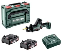 Metabo SSE 18 LTX BL Compact 18V Li-Ion Accu Reciprozaag Set (2x 2,0Ah Li-Power) In MetaBox - 16mm - Koolborstelloos - 602366500